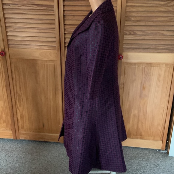 B Michael America size 10 couture shift dress & swing jacket plum purple & black - Picture 3 of 16